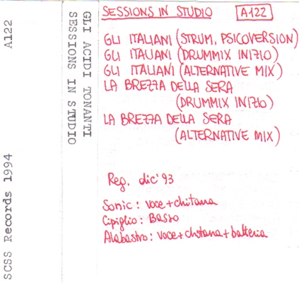 a122 gli acidi tonanti: sessions in studio 1994